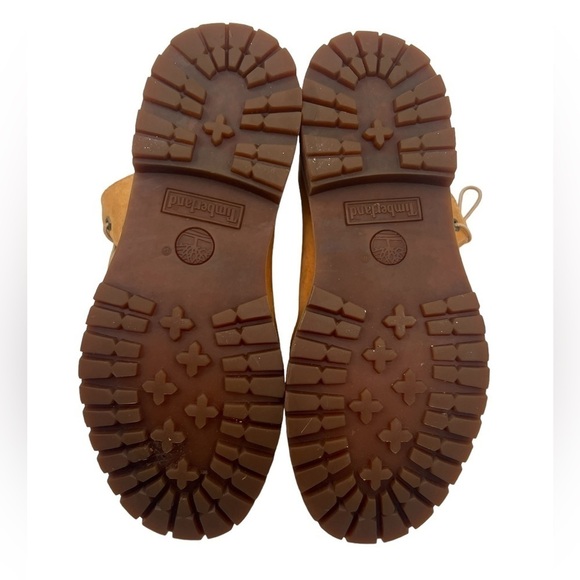 Timberland Teddy Fleece Fold Down Wheat Nubuck Leather Boots Size 9.5 Women's - Picture 12 of 14